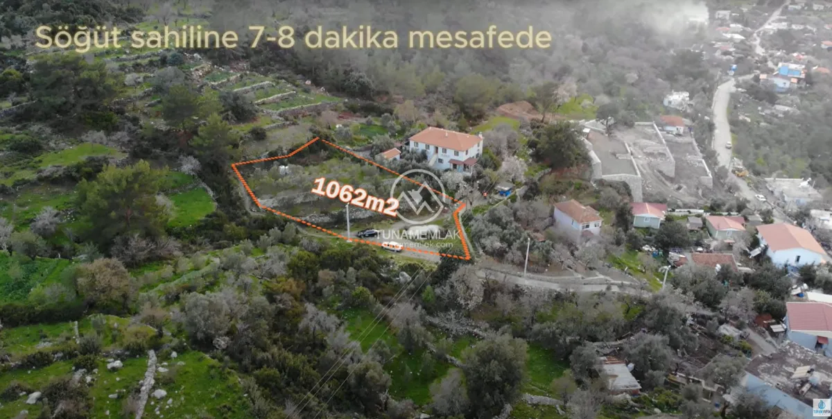 Muğla Marmaris Söğüt Köyünde 1062 m2 Satılık Tarla