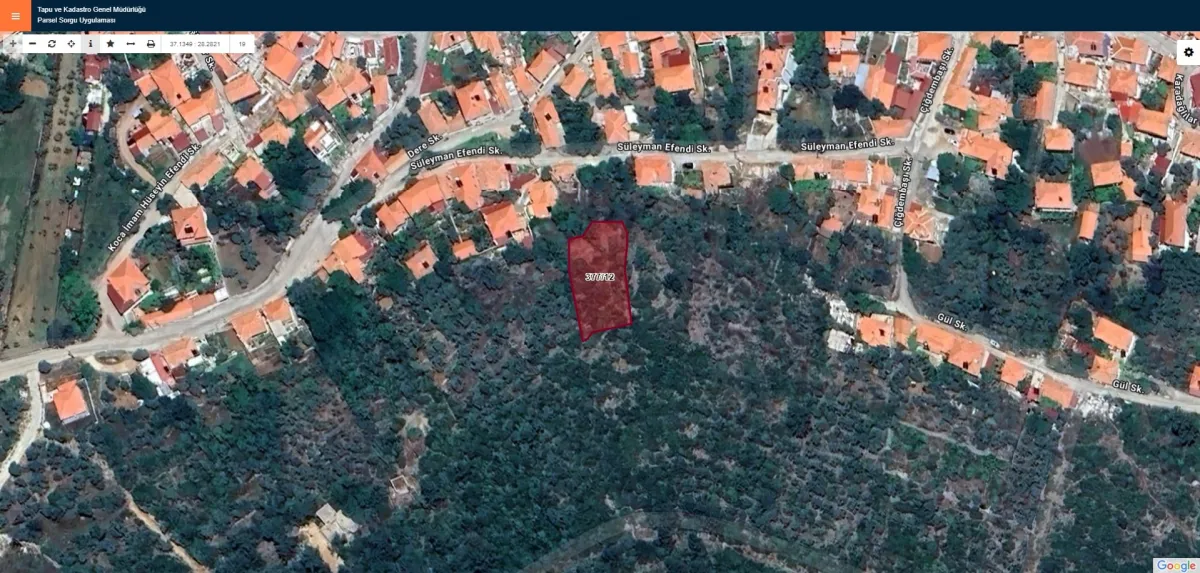 Muğla Yerkesik de İmarlı 823 m2 Satılık Arsa